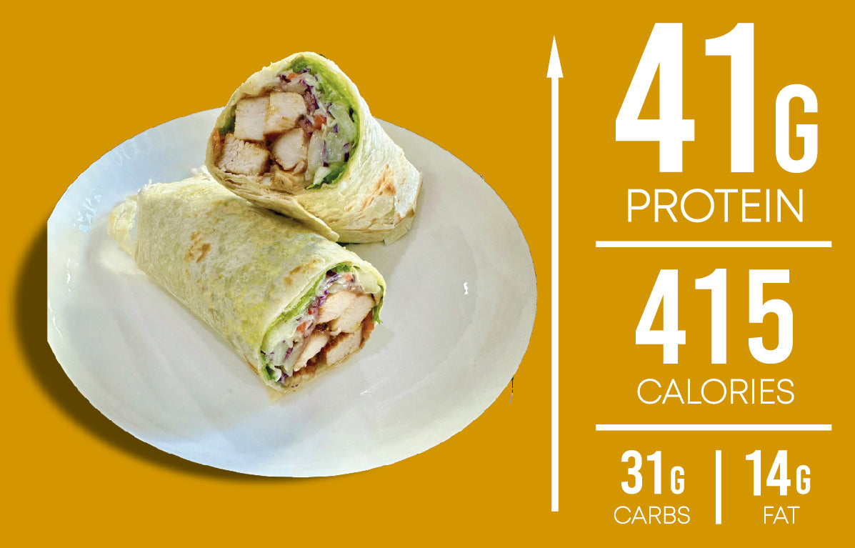 Chicken Tikka Wrap with Mint Yoghurt Salad