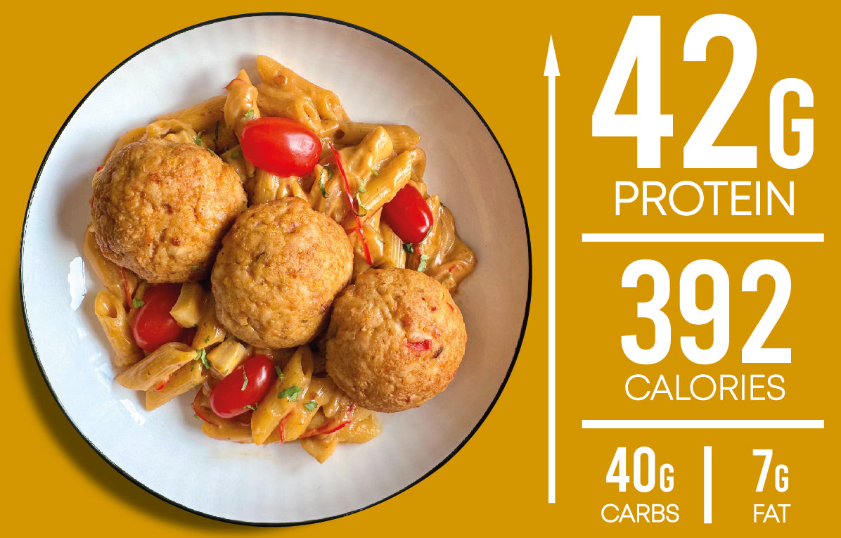 Tom Yum Pasta with Spiced Chicken Meatball