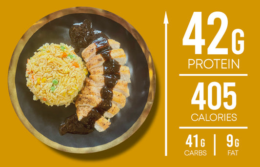 Black Pepper Sauce Chicken with Fried Rice
