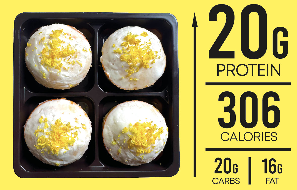 Protein Lemon Cake with Cream Cheese Frosting